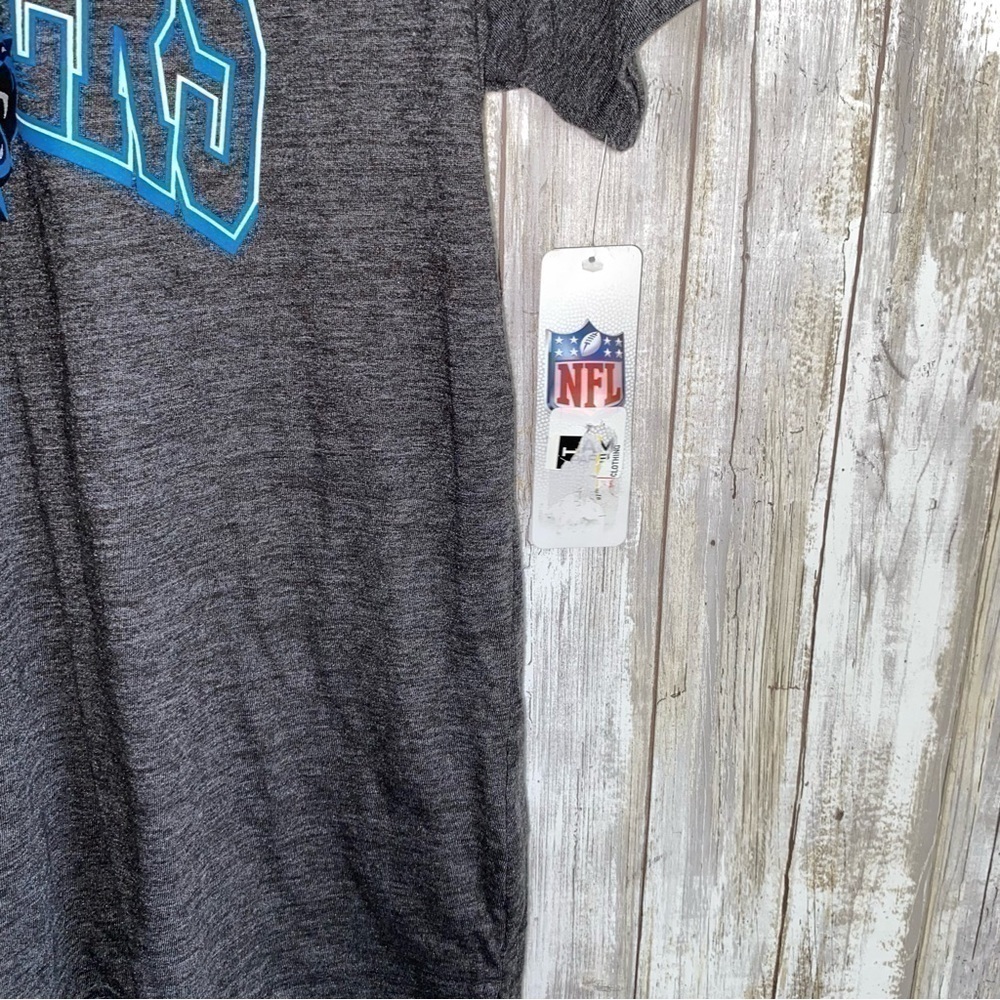 Carolina Panthers Women’s Large Heather Gray Tee NWT NFL Graphic Football Shirt - Picture 5 of 5